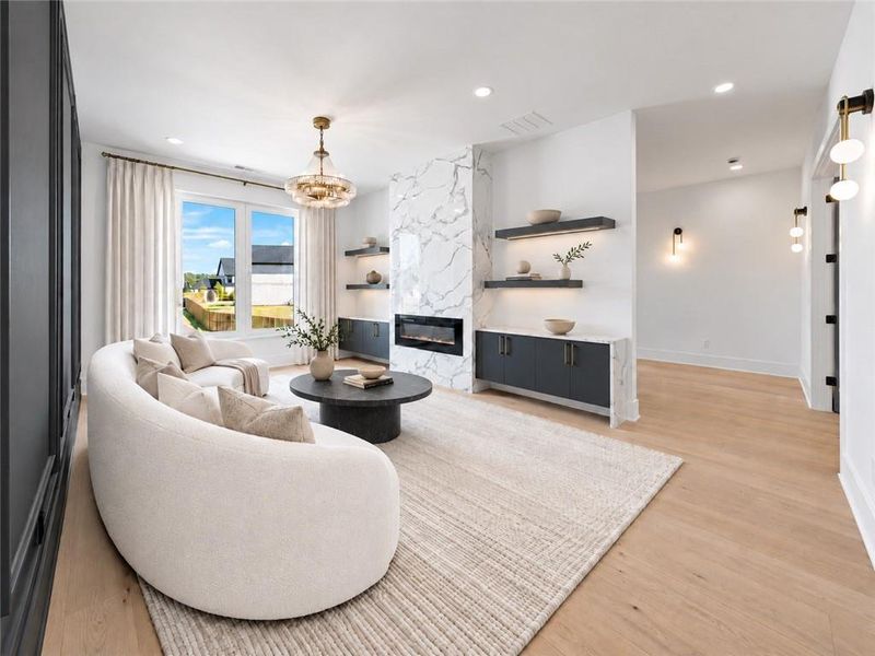 Furnished interior view inside a new home in , Buford (Image 61).