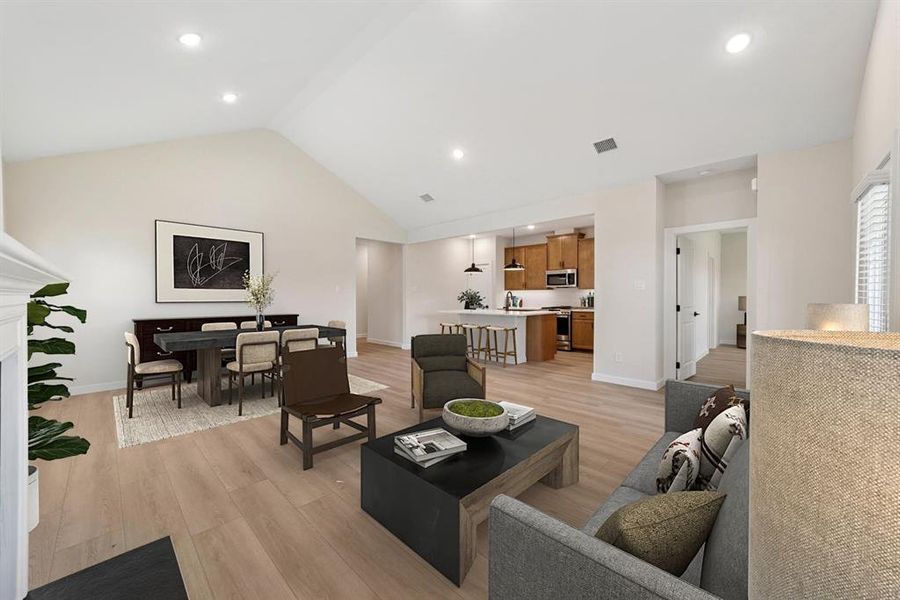Furnished interior view inside a new home in Aspire at Noble Ridge, Howe (Image 18).
