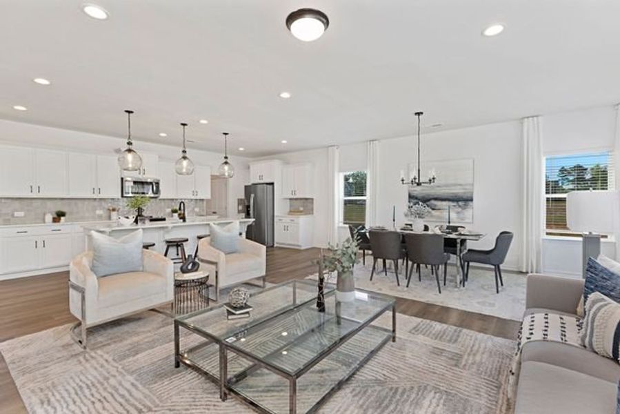 Representative furnished interior of a home built from the Vale by True Homes in Wendell Springs, Wendell (Image 8).