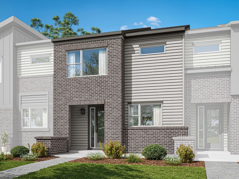 Representative exterior photo of a completed home built from the Wilson by Tri Pointe Homes in The Townes at NoVi, Pittsboro, NC (Image 20).