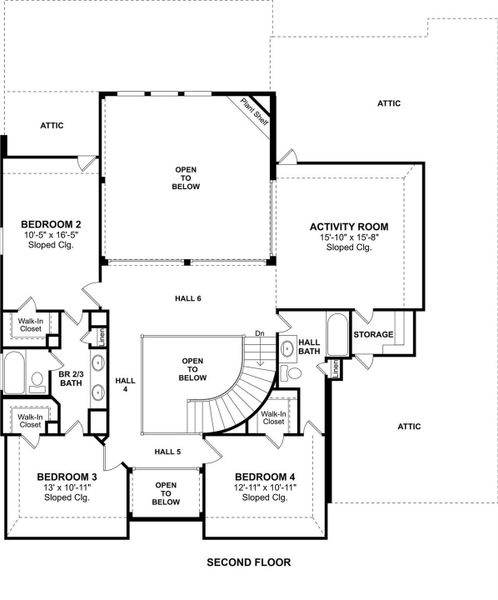 The Millie floor plan by K. Hovnanian Homes. 2nd Floor shown. *Prices, plans, dimensions, features, specifications, materials, and availability of homes or communities are subject to change without notice or obligation.