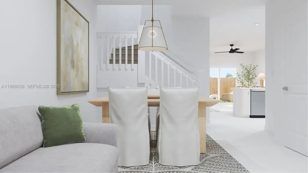 Furnished interior view inside a new home in Altamira, Homestead (Image 12).