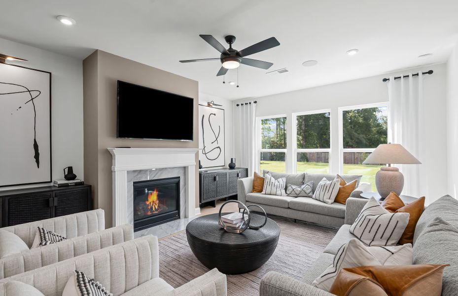 Furnished interior view inside a new home in Reunion, Flowery Branch (Image 5).