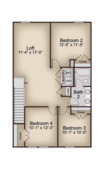 2D floor plan layout for the Scotsman by McKinley Homes in Kinsley, Wake Forest, NC (Image 4). 2D floor plan layout for the Scotsman by McKinley Homes in Kinsley, Wake Forest, NC (Image 4).