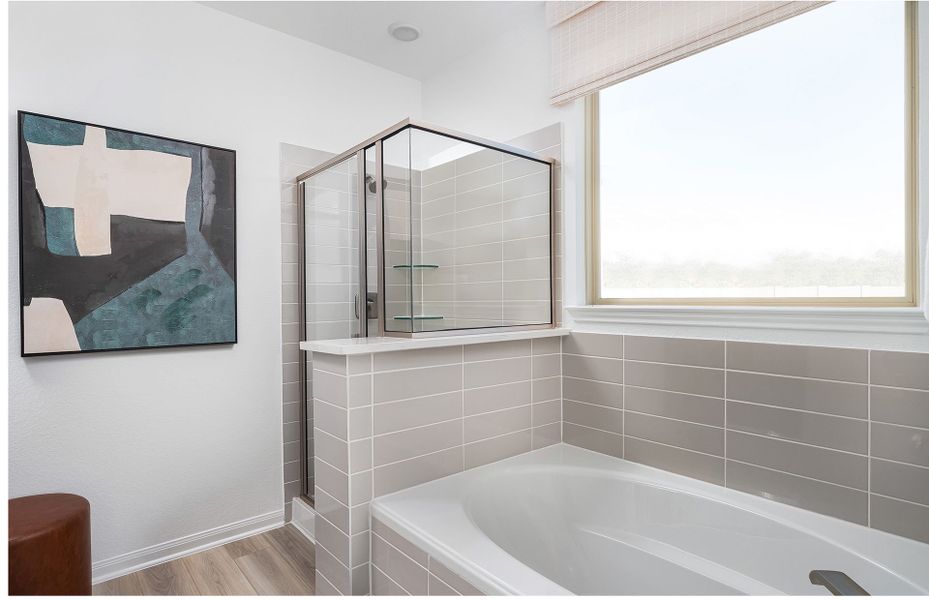 Representative furnished interior of a home built from the Kerrville by Pulte Homes in Pulte Homes at Two Step Farm, Montgomery (Image 8).