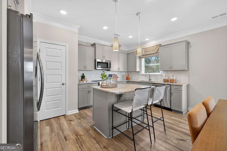Furnished interior view inside a new home in Cobblestone Crossing Commons, Byron (Image 8). Furnished interior view inside a new home in Cobblestone Crossing Commons, Byron (Image 8).