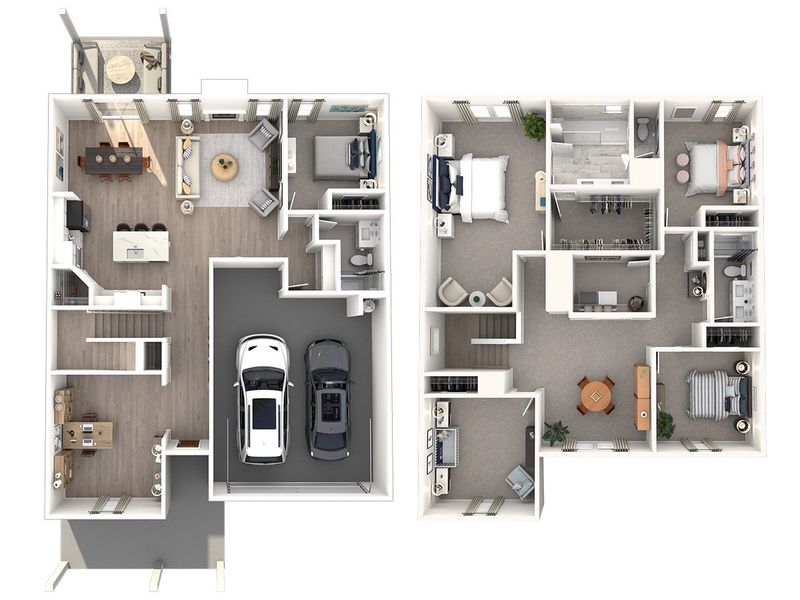 2D floor plan layout for the Coleman by Meritage Homes in Mansker Farms - Bronze Series, Hendersonville, TN (Image 5).
