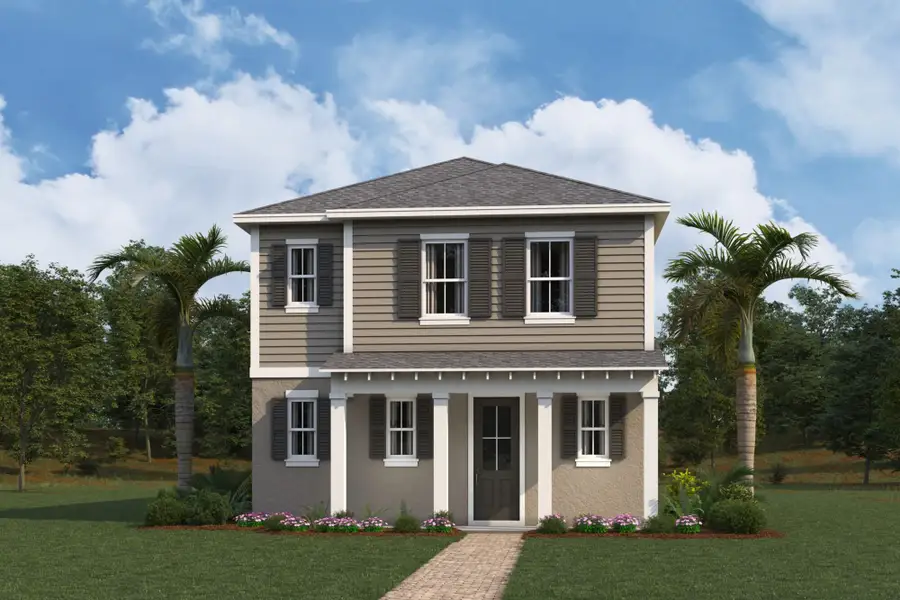 Representative exterior photo of a completed home built from the Seashell by Mattamy Homes in SeaWinds, St. Petersburg, FL (Image 2). Representative exterior photo of a completed home built from the Seashell by Mattamy Homes in SeaWinds, St. Petersburg, FL (Image 2).