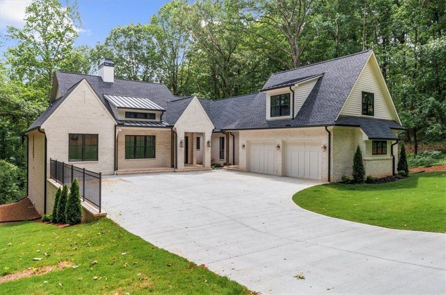 Front exterior of a new home in , Cumming, GA, highlighting curb appeal (Image 28).
