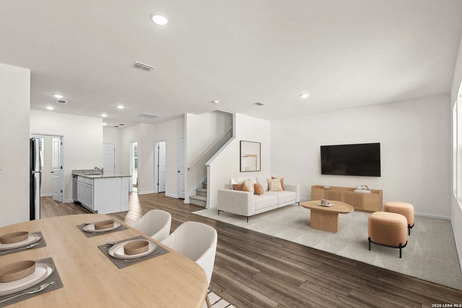 Furnished interior view inside a new home in Sutton Farms, San Antonio (Image 11).