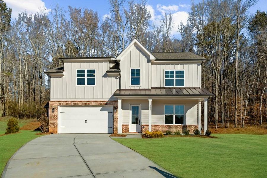 Front exterior of a new home in , Canton, GA, highlighting curb appeal (Image 22).