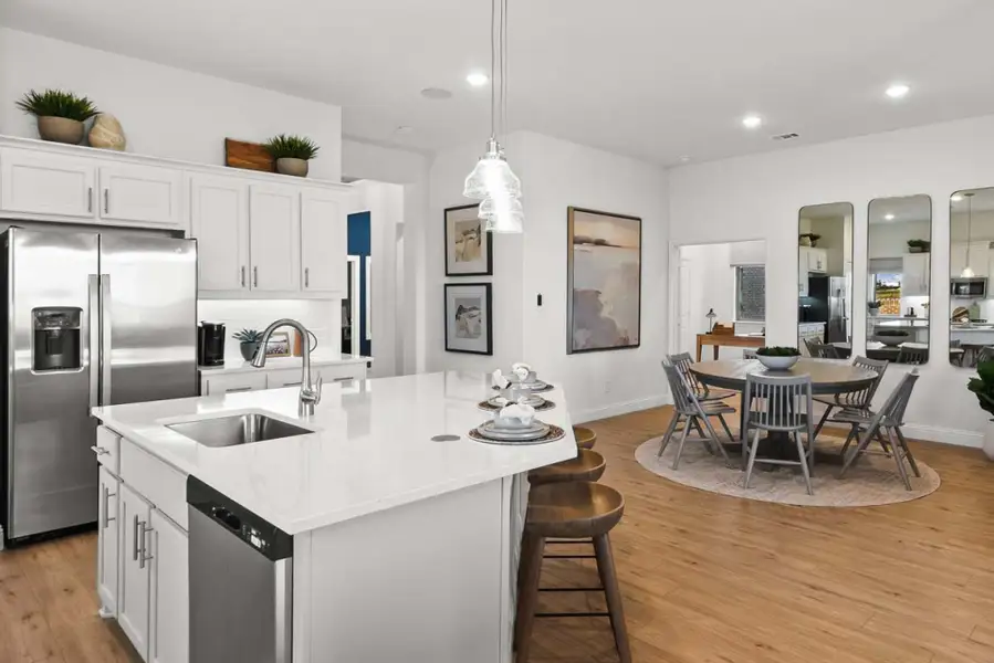 Furnished interior view inside a new home in Creekview Meadows, Pilot Point (Image 3).