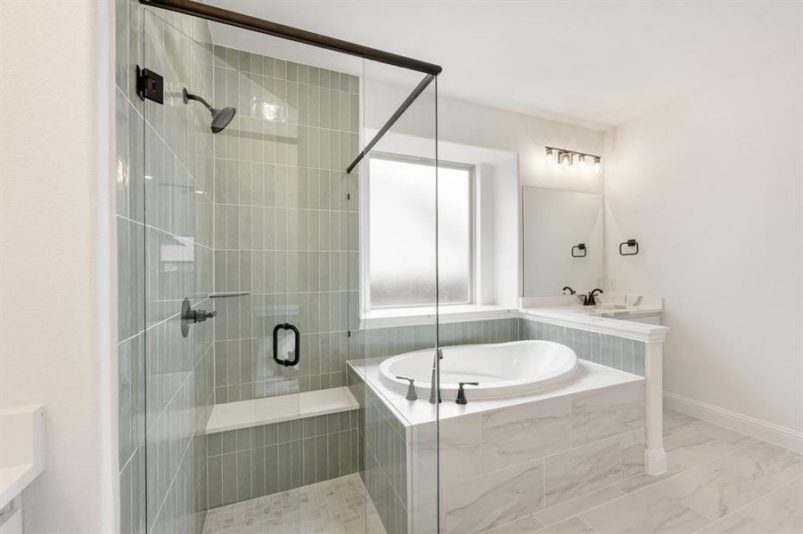 Furnished interior view inside a new home in Windsong Ranch Classic 61, Prosper (Image 9). Furnished interior view inside a new home in Windsong Ranch Classic 61, Prosper (Image 9).