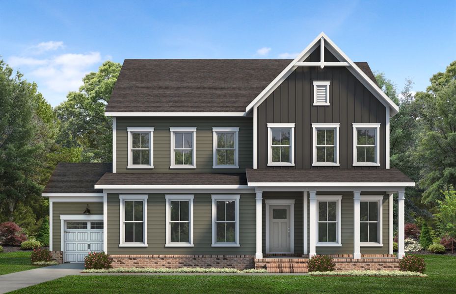 Representative exterior photo of a completed home built from the Continental by Pulte Homes in Mailman Post, Knightdale, NC (Image 22).
