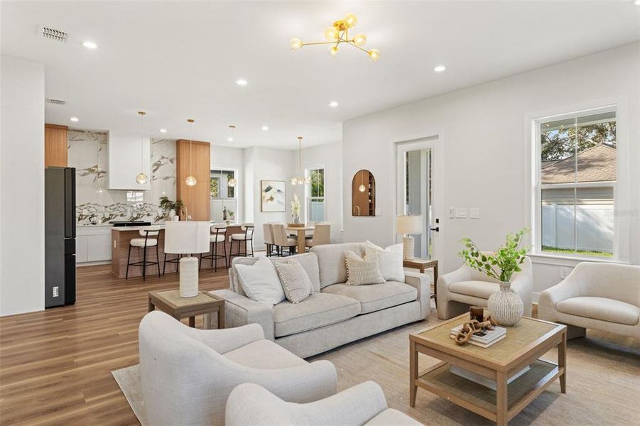 Furnished interior view inside a new home in , Seminole (Image 37).