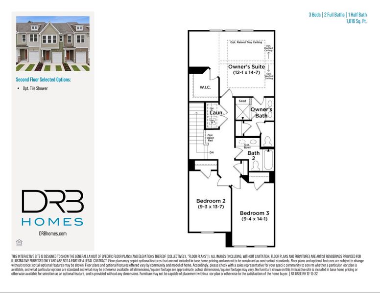 2D floor plan layout of this home in Clayton Crossing, Arden, NC (Image 6).