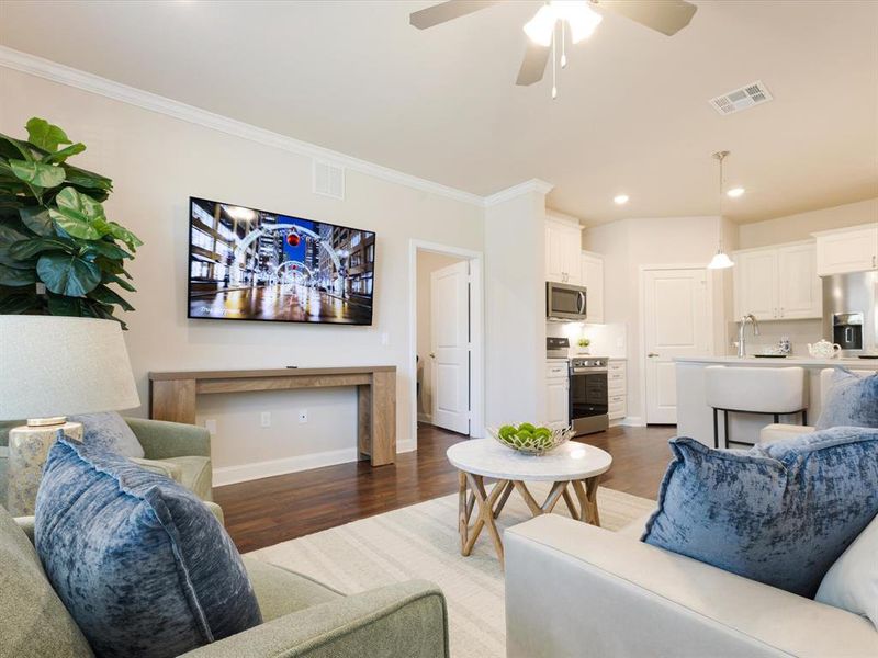 Furnished interior view inside a new home in , McKinney (Image 7).