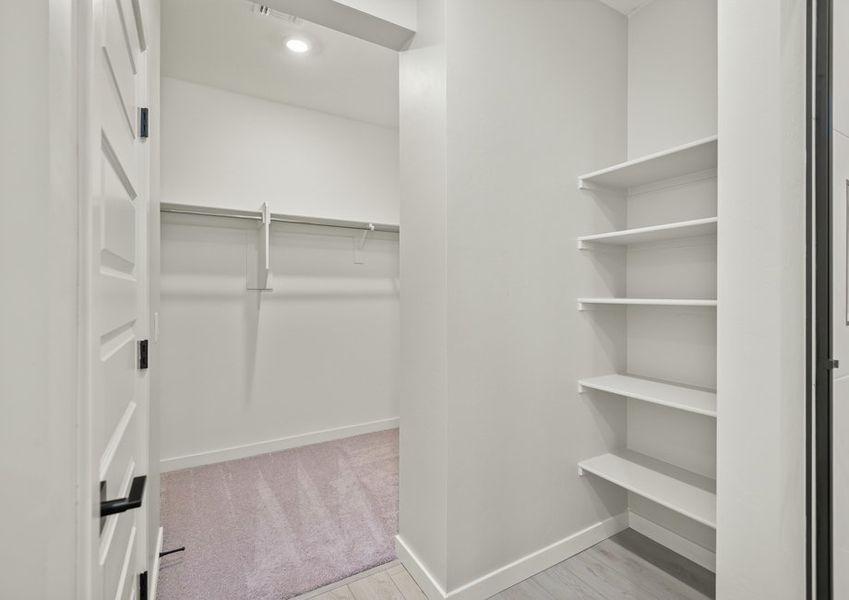 This floor plan has ample storage space throughout the home.