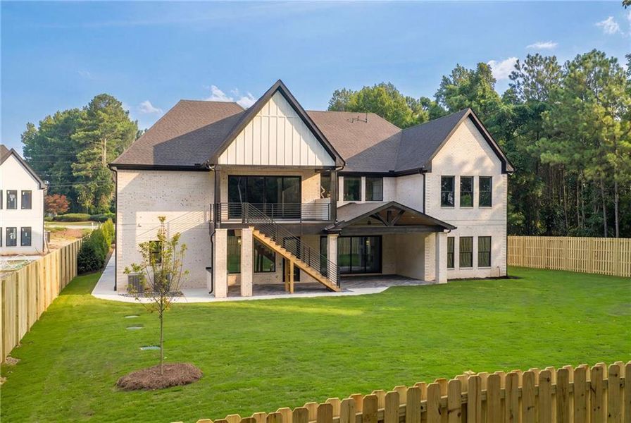 Exterior details and patio area of a home in , Suwanee (Image 31).