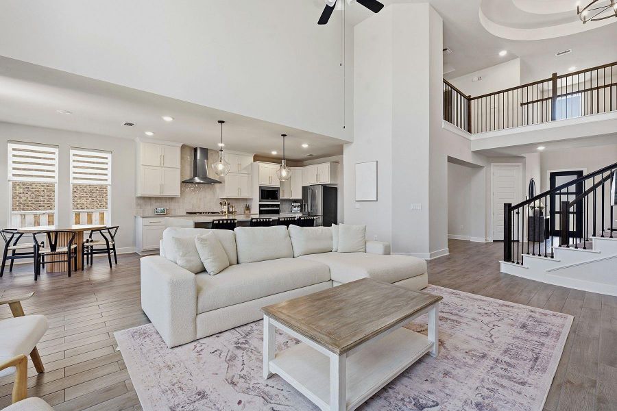 Furnished interior view inside a new home in Parmer Ranch, Georgetown (Image 4). Furnished interior view inside a new home in Parmer Ranch, Georgetown (Image 4).