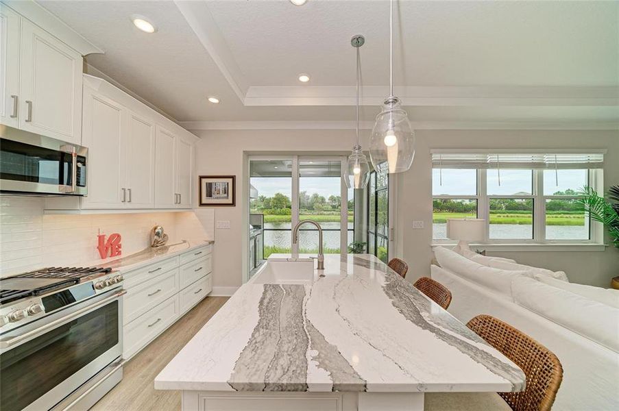 Furnished interior view inside a new home in Esplanade at Azario Lakewood Ranch, Lakewood Ranch (Image 9). Furnished interior view inside a new home in Esplanade at Azario Lakewood Ranch, Lakewood Ranch (Image 9).