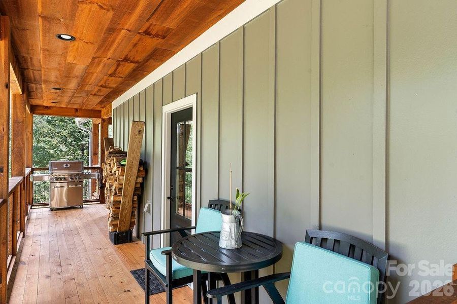 Exterior details and patio area of a home in , Hendersonville (Image 25).