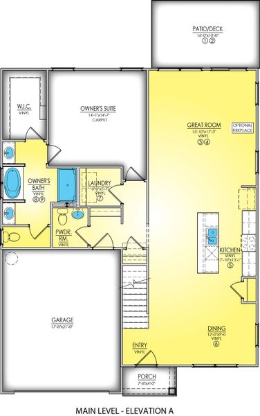 Main Level - Elevation A2