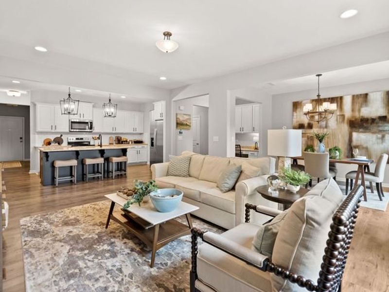 Representative furnished interior of a home built from the Elon by True Homes in Morgan Hills, Albemarle (Image 6).