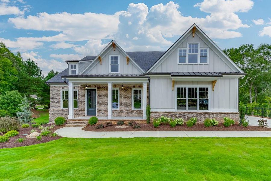 Front exterior of a new home in , Cumming, GA, highlighting curb appeal (Image 25).