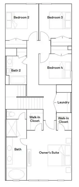 2D floor plan layout of this home in Sierra Vista, Rosharon, TX (Image 4).