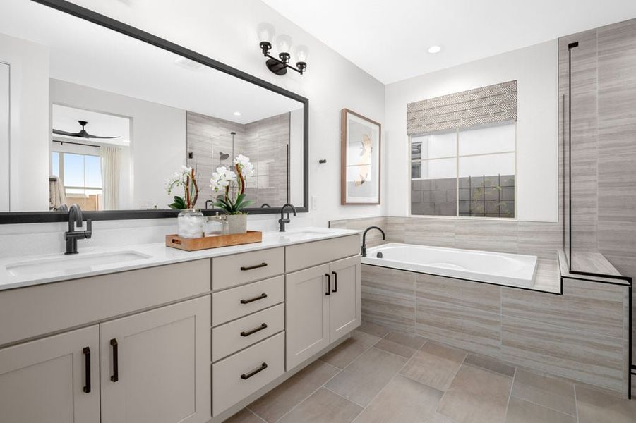 Furnished interior in a model home at Combs Ranch Journey Collection in San Tan Valley (Image 9). Furnished interior in a model home at Combs Ranch Journey Collection in San Tan Valley (Image 9).