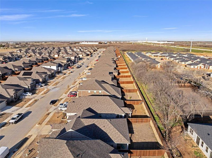 Drone / aerial view with a residential view