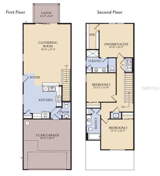 Floor Plan - Floor One and Floor Two