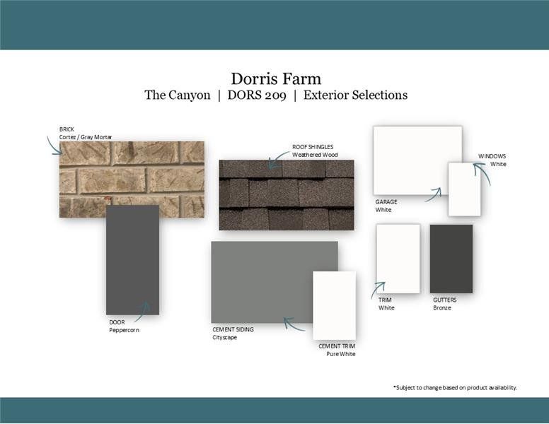 Sample of building materials used in homes in Dorris Farm at Willow Springs, White House (Image 33). Sample of building materials used in homes in Dorris Farm at Willow Springs, White House (Image 33).