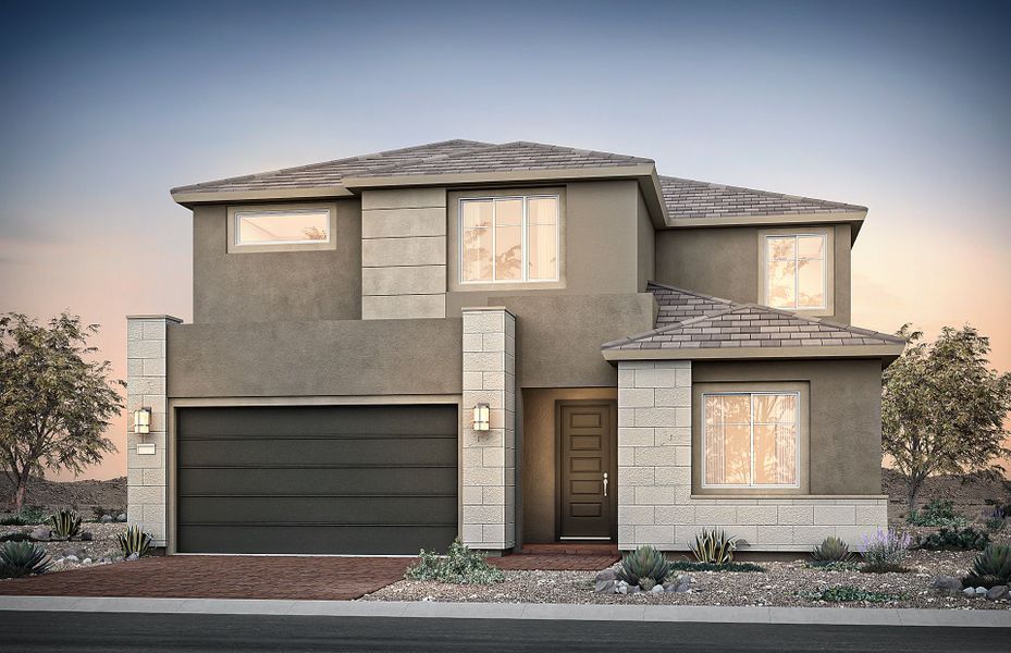 Representative exterior photo of a completed home built from the Casoria by Pulte Homes in Upper Canyon, Phoenix, AZ (Image 2). Representative exterior photo of a completed home built from the Casoria by Pulte Homes in Upper Canyon, Phoenix, AZ (Image 2).