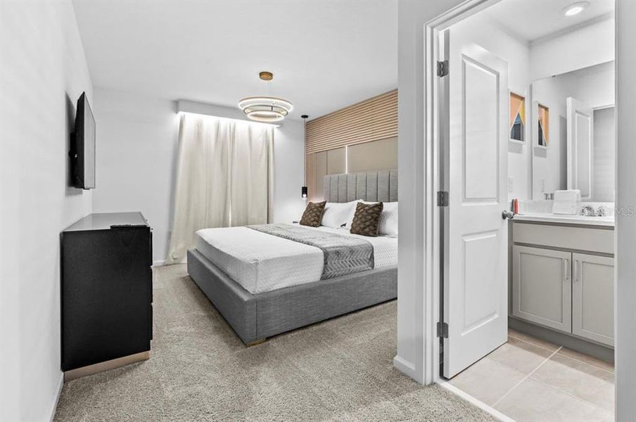 Furnished interior view inside a new home in Solara Resort, Kissimmee (Image 28). Furnished interior view inside a new home in Solara Resort, Kissimmee (Image 28).