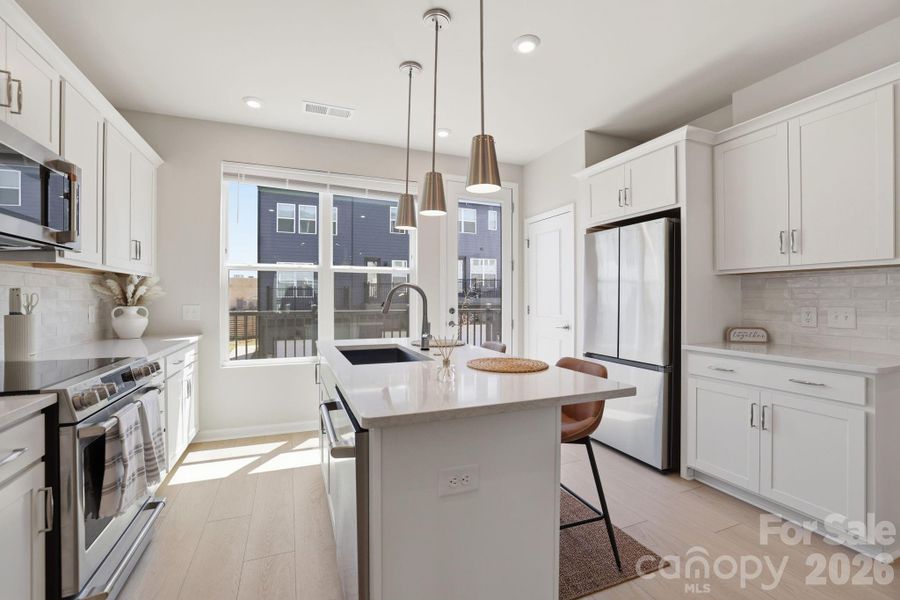 Furnished interior view inside a new home in , Charlotte (Image 19).