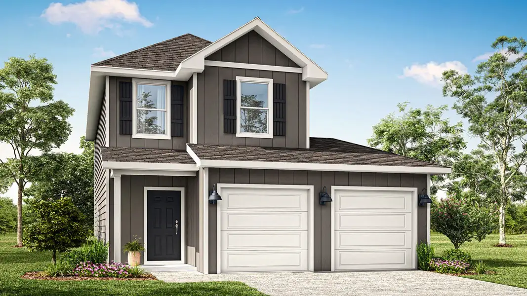 Representative exterior photo of a completed home built from the Bandon by D.R. Horton in Legacy Oaks, Tallahassee, FL (Image 1). Representative exterior photo of a completed home built from the Bandon by D.R. Horton in Legacy Oaks, Tallahassee, FL (Image 1).