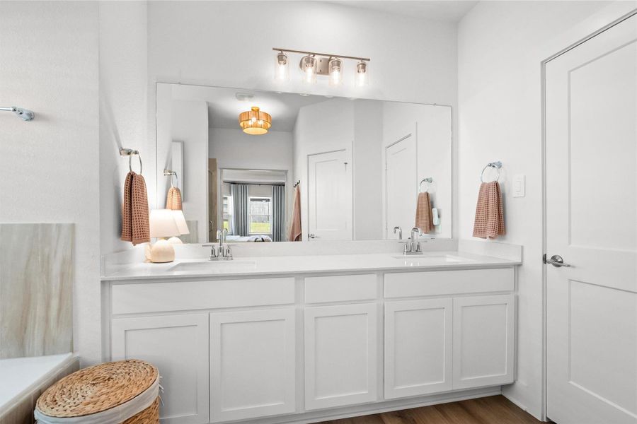 Furnished interior view inside a new home in Lone Star Landing, Montgomery (Image 39).