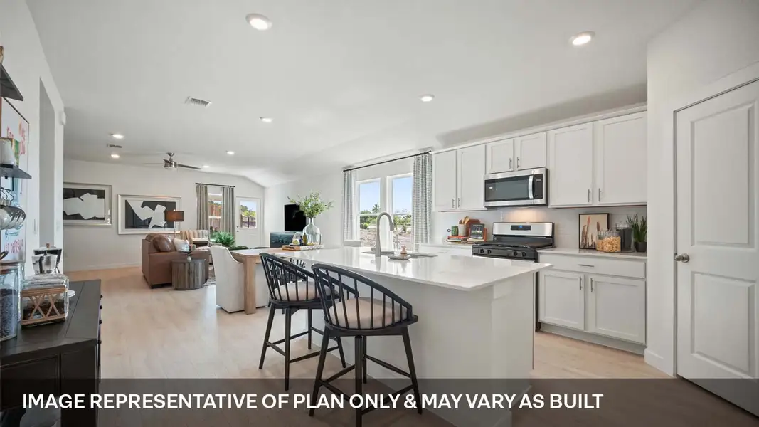 Furnished interior view inside a new home in Trails at Wildhorse, Austin (Image 5).