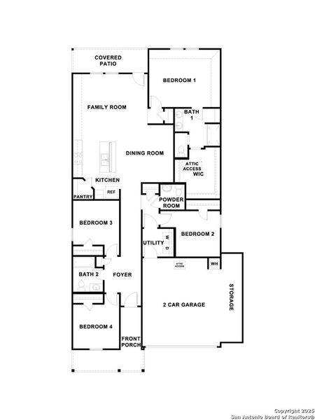 2D floor plan layout of this home in Paramount, Kyle, TX (Image 3).