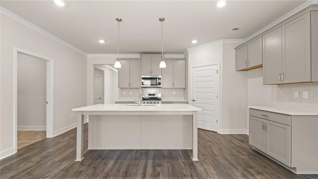 Furnished interior view inside a new home in Oak Ridge Meadows - Active Adult, Locust Grove (Image 6). Furnished interior view inside a new home in Oak Ridge Meadows - Active Adult, Locust Grove (Image 6).