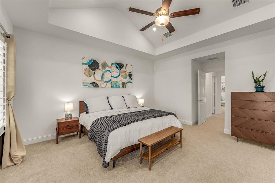 Furnished interior view inside a new home in Fields Villas - Darling Homes, Frisco (Image 29). Furnished interior view inside a new home in Fields Villas - Darling Homes, Frisco (Image 29).