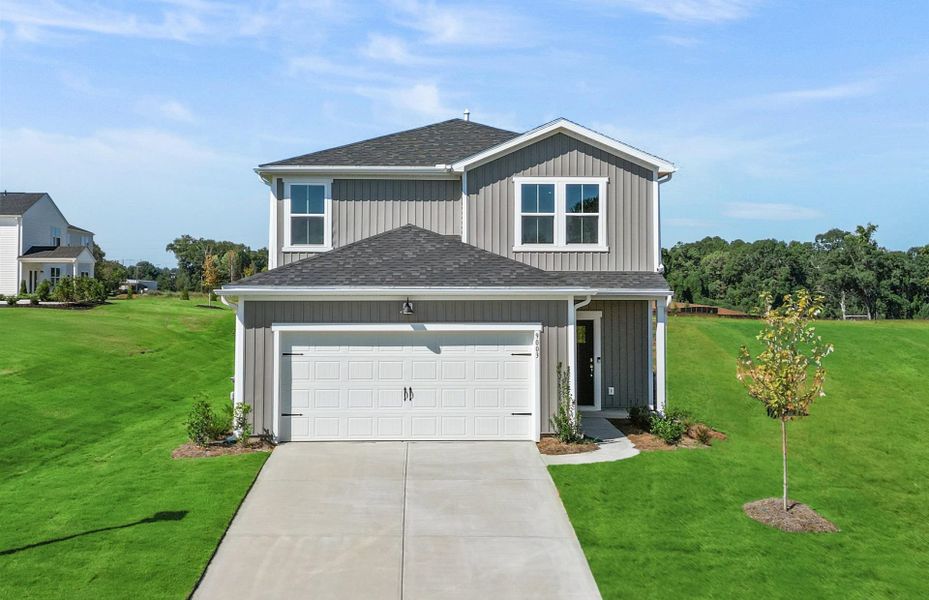 Front exterior of a new home in Crestview, Spartanburg, SC, highlighting curb appeal (Image 14). Front exterior of a new home in Crestview, Spartanburg, SC, highlighting curb appeal (Image 14).