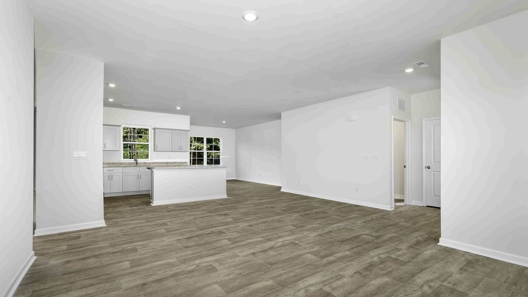Representative unfurnished interior of a home built from the Mills by D.R. Horton in Waverly Place, Linwood (Image 11). Representative unfurnished interior of a home built from the Mills by D.R. Horton in Waverly Place, Linwood (Image 11).