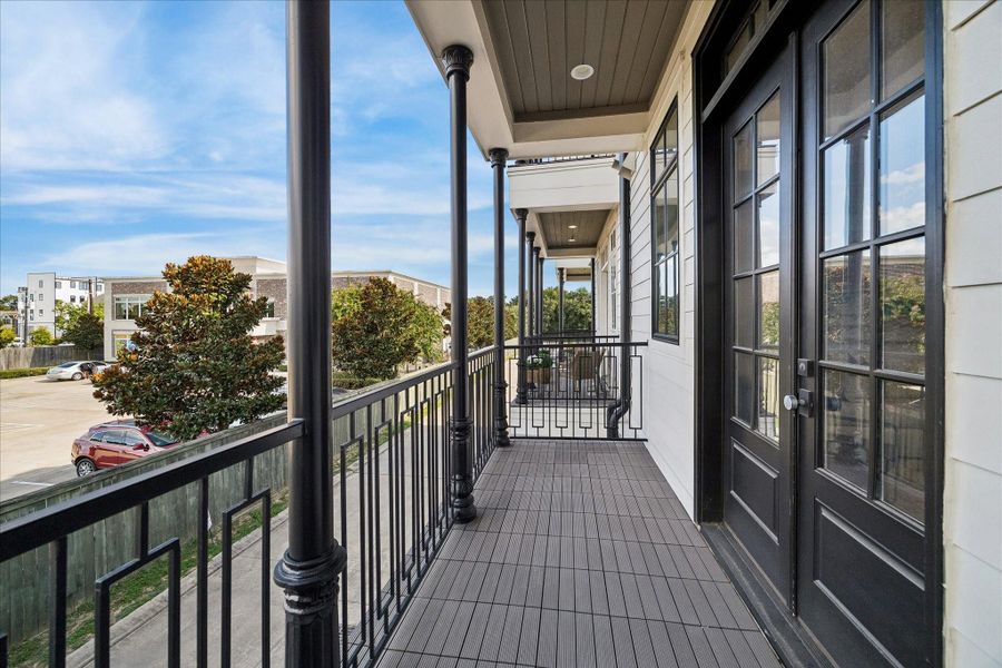 Exterior details and patio area of a home in , Southside Place (Image 24). Exterior details and patio area of a home in , Southside Place (Image 24).