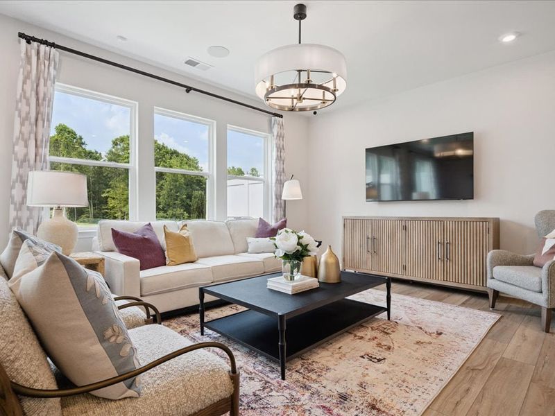 Representative furnished interior of a home built from the Catawba by Tri Pointe Homes in Millstone, Cramerton (Image 13).