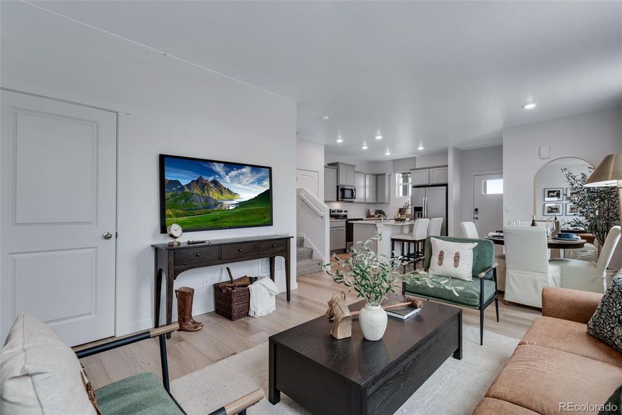 Furnished interior view inside a new home in Revere at Johnstown, Johnstown (Image 44). Furnished interior view inside a new home in Revere at Johnstown, Johnstown (Image 44).