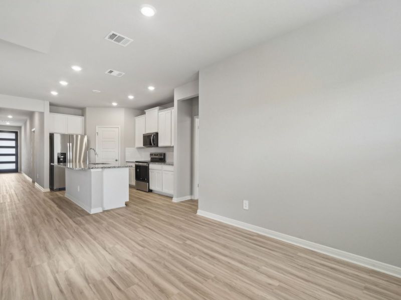 Kitchen in the Briscoe floorplan at a Meritage Homes community. Kitchen in the Briscoe floorplan at a Meritage Homes community.