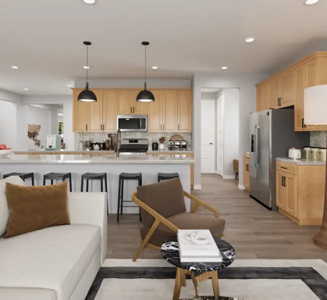 Furnished interior view inside a new home in Trailstone, Arvada (Image 14).
